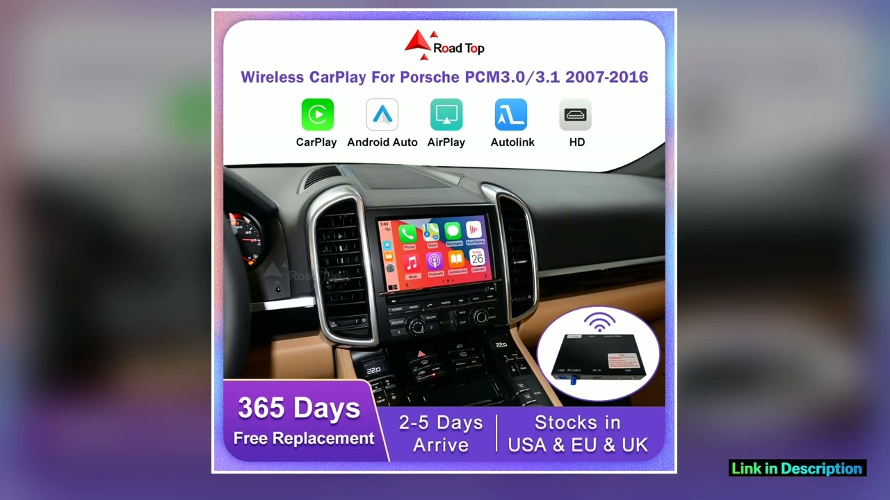 Road Top Wireless Carpaly for Porsche Macan Cayman Cayenne Panamera PCM 31 System Support Android