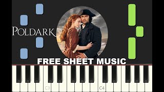 POLDARK Theme, 2015, Piano Tutorial with free Sheet Music (pdf) screenshot 5