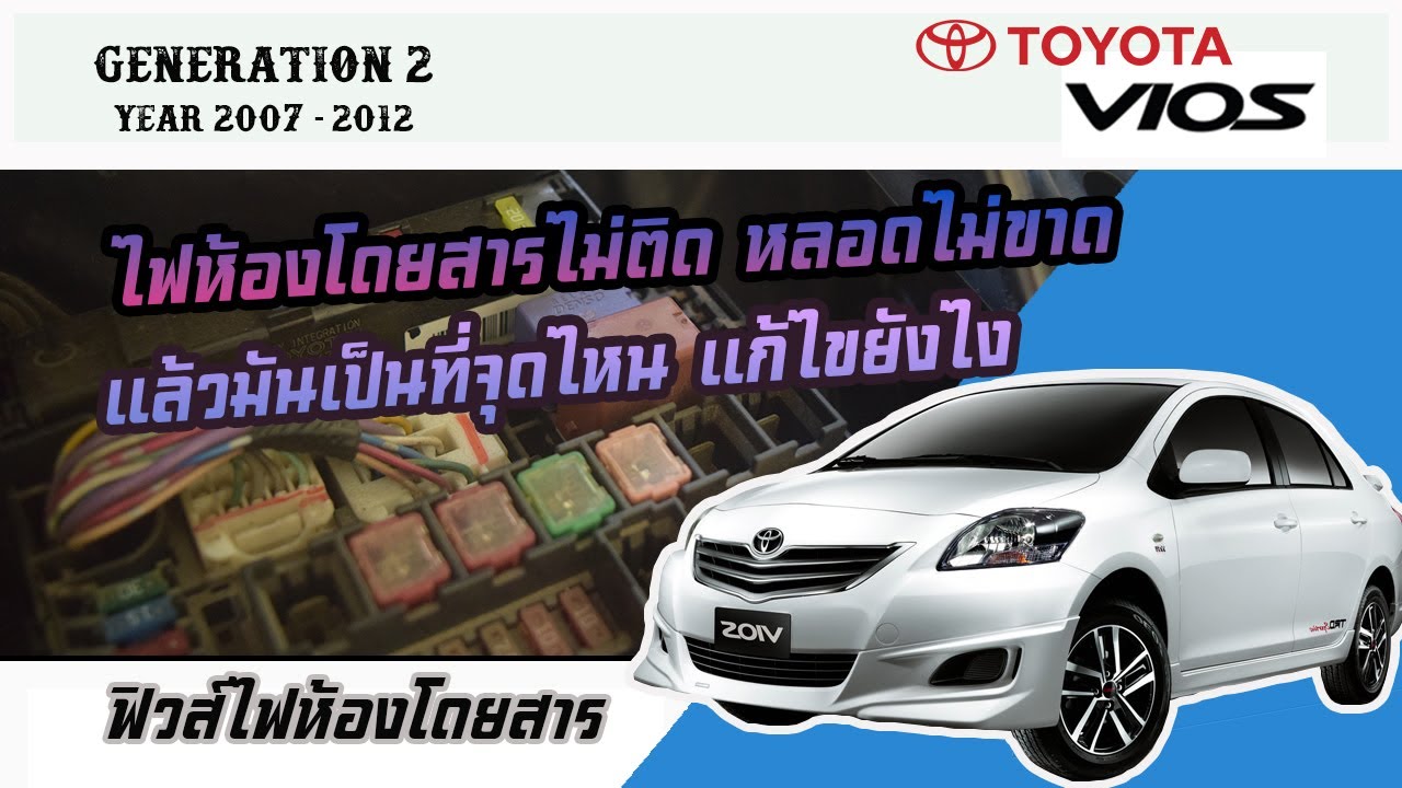 DIY.EP.117 ไฟในห้องโดยสารไม่ติด ต้องเปลี่ยนฟิวส์ตัวไหน Vios Gen 2 ปี ...