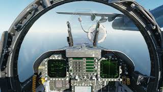 F/A-18C AAR Aireal Refueling - Contact and basket hold