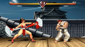MAI SHIRANUI vs RYU  - The most epic fight ever made !