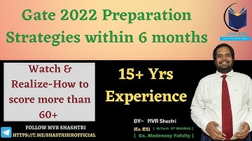 Shastri Sir preparation strategy for gate 2022 |how to score good ! how to prepare for gate 2022 !