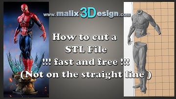 How to cut a STL Files ( Not on the straight line ) - Fast and Free !