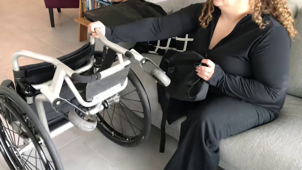 Wheelchair underneath safe bag tutorial. Part 2. Jordan again YouTube