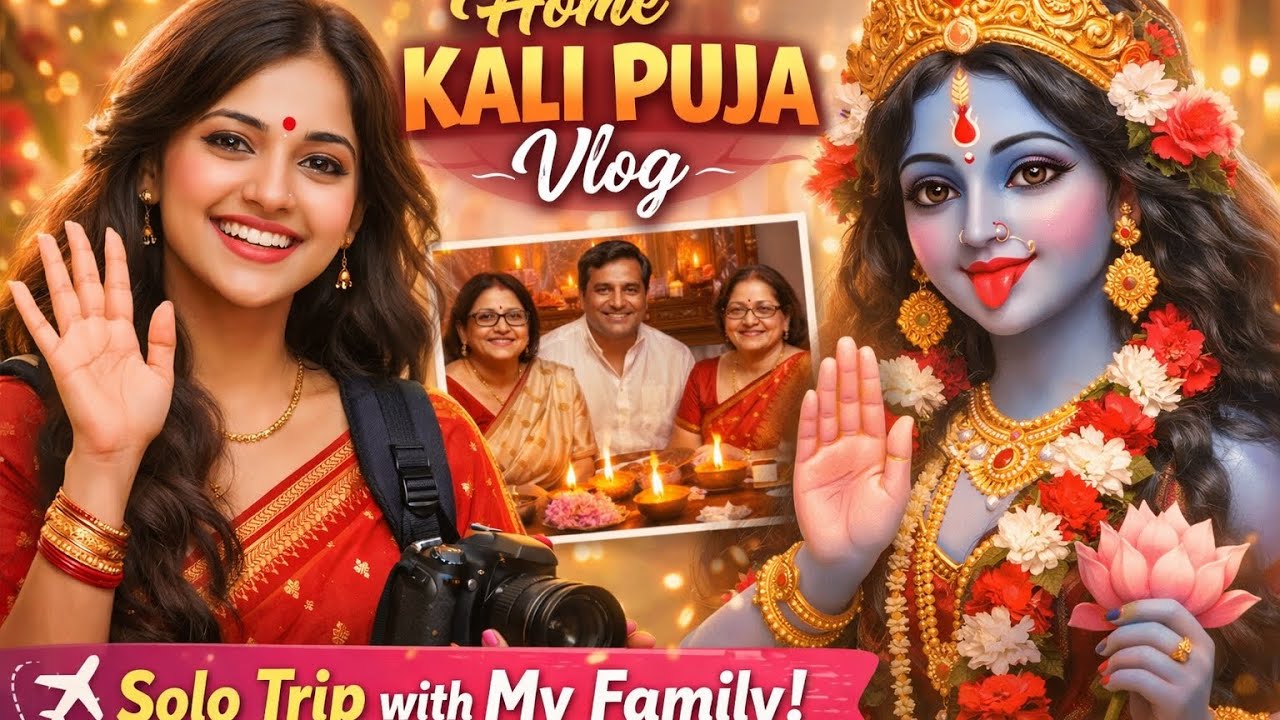 Kali Puja  🪔 | Solo Girl Travel Vlog with Family | 