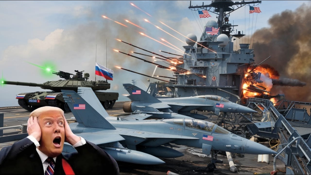 Сегодня! Российские военные атакуют авианосец США, полный истребителей – ARMA 3