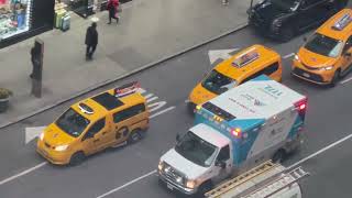 Mount Sinai EMS/Ambulance Unit Responding Code 3 - NYC 8th Ave.  