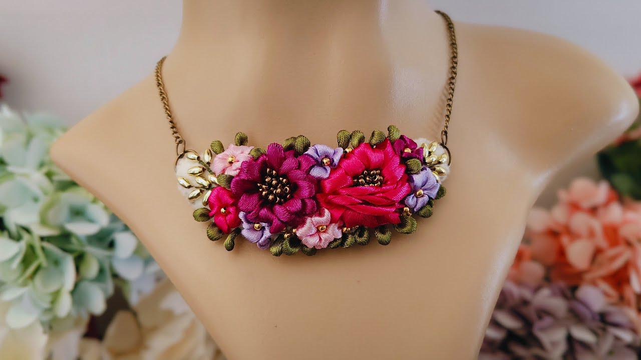 Embroidered Pendant - 3D Embroidered Necklace - DIY Necklace Pendant - Product To Sell - Gift Idea