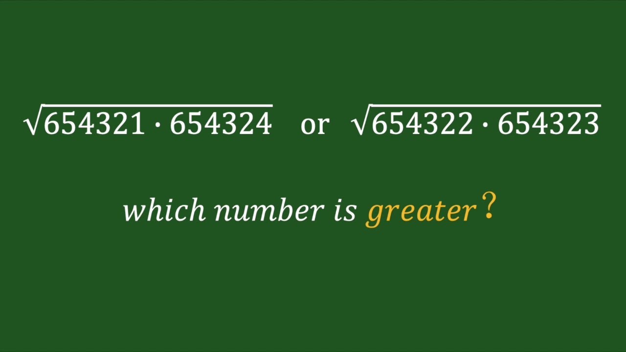 A Nice Math Problem , which number is greater ? - YouTube