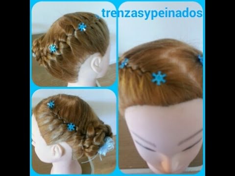 Peinado de Elsa Frozen. Elsa's Frozen Coronation Hairstyle - YouTube