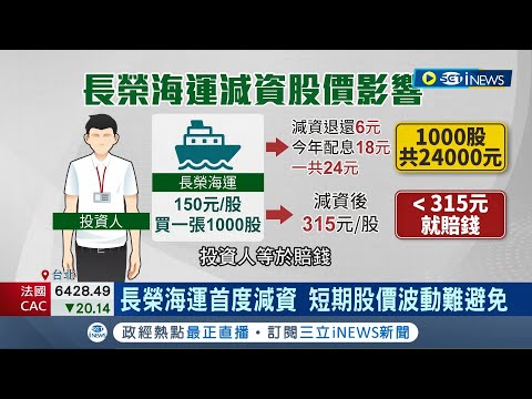 史上首次！長榮海運減資6成變身高價股 加配息每股可領24元 小股東持股大縮水:有賺錢就趕快脫手│記者 沈宛儀 黃昕晟│【台灣要聞】20220609│三立iNEWS