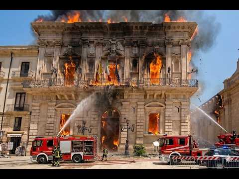 Video Editoriale Palazzo Vermexio brucia mentre Siracusa affoga: il cinico gioco delle sedie