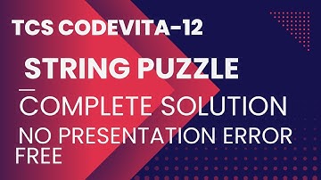 String puzzle tcs codevita complete solution no presentation error,