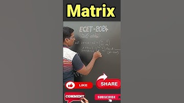 Matrix Shortcuts for ECET 2024 Coaching || Trick#3