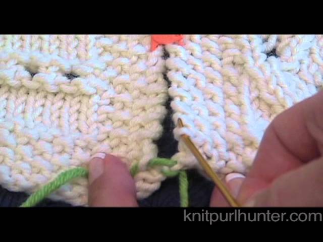 How To Knit: Vertical Invisible Seam in Rib Stitch 