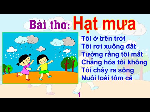 Thơ: Hạt mưa