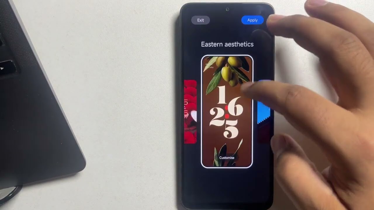 Redmi 14C: Смена стиля блокировки