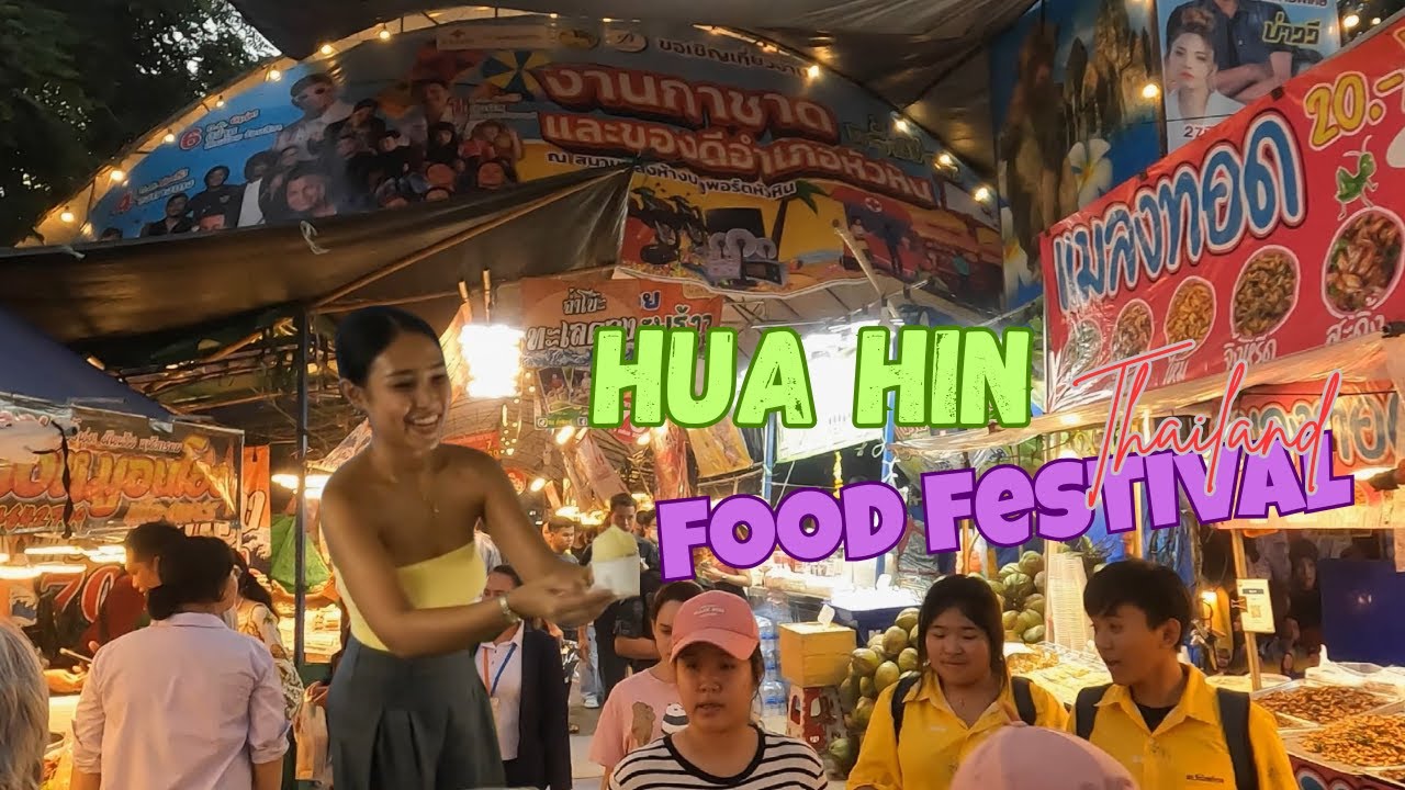 Hua Hin Thailand Festival Carnival FUN FOOD GAMES 4K 60FPS