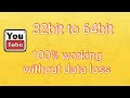 How to upgrade your 32 bit to 64 bit windows 10 || 100% working || No data loss || FREE🙂🙂
