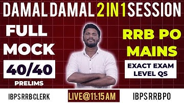 2 IN 1 SESSION MAINS + PRELIMS  | IBPS RRB CLERK - RRB PO MAINS | REASONING SECTION | MR.JACKSON