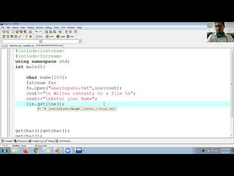 41 File handling Accepts input from user and write to a file | C++ Programming Tutorial for beginner