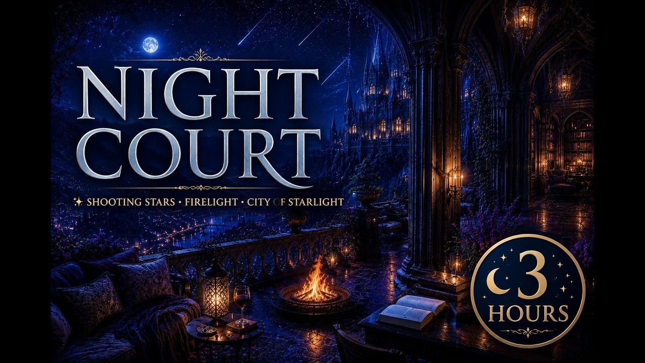 Night Court Ambience  | Shooting Stars, Firelight & The City of Starlight l ACOTAR