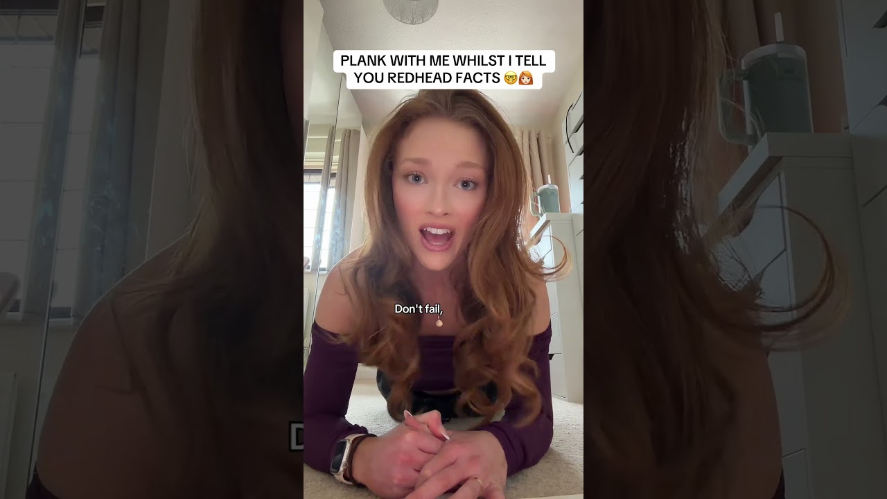 PLANK WITH ME WHILST I TELL YOU REDHEAD FACTS #1minuteplank #1minuteplankchallenge #motivation #fact