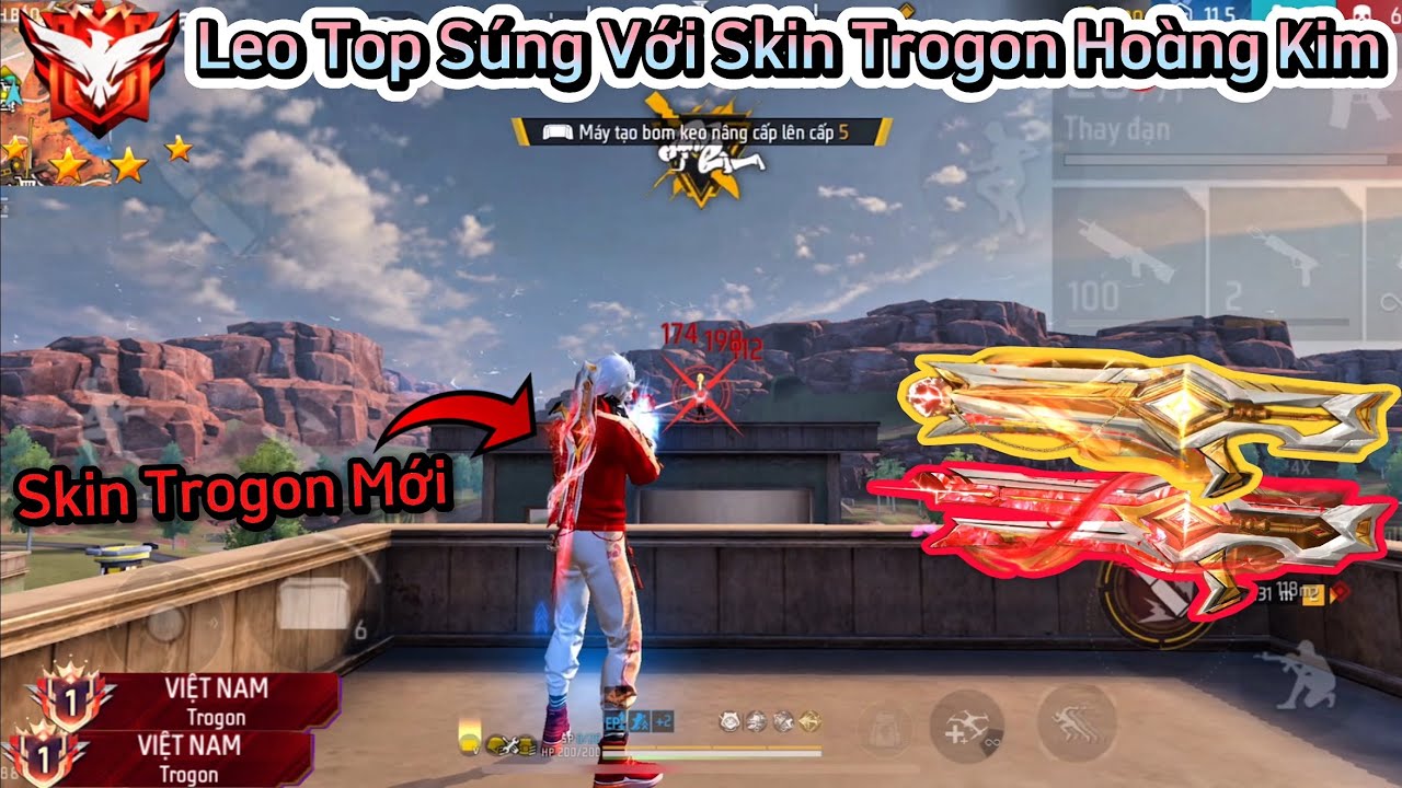 [Free Fire] Solo Squad 1 Vs 52 Bằng Skin “TroGon Bảo Vật Hoàng Kim” Mới Ra 2 Dạng Cực Xịn Và Đẹp !