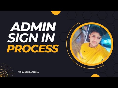 Web project Task 40 | Web Application Admin Sign In Process | 1st year | Java Institute