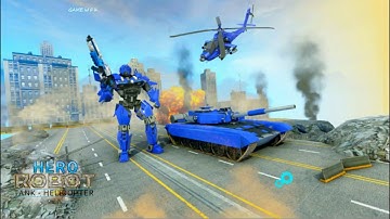 robot biến hình máy bay trực thăng | Hero Robot Tank Helicopter Transformation | game wfk
