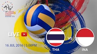 Volleyball Men's Finals: Thailand vs Indonesia | 18th ASEAN University Games Singapore 2016