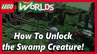 How To Unlock and Find The Swamp Creature in Lego Worlds! Get Gold Bricks!