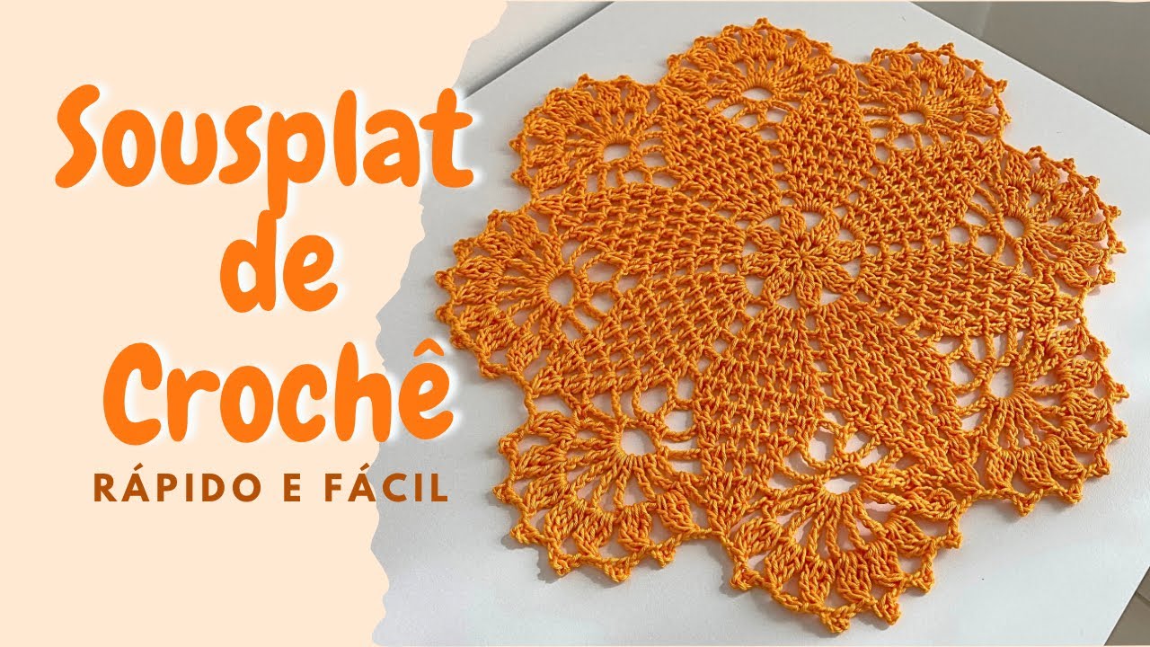 Como Fazer Centro de Mesa ou Sousplat de Crochê | Tutorial Passo a Passo