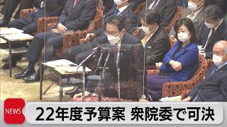 予算案が衆院委で可決　野党が異例の賛成（2022年2月21日）