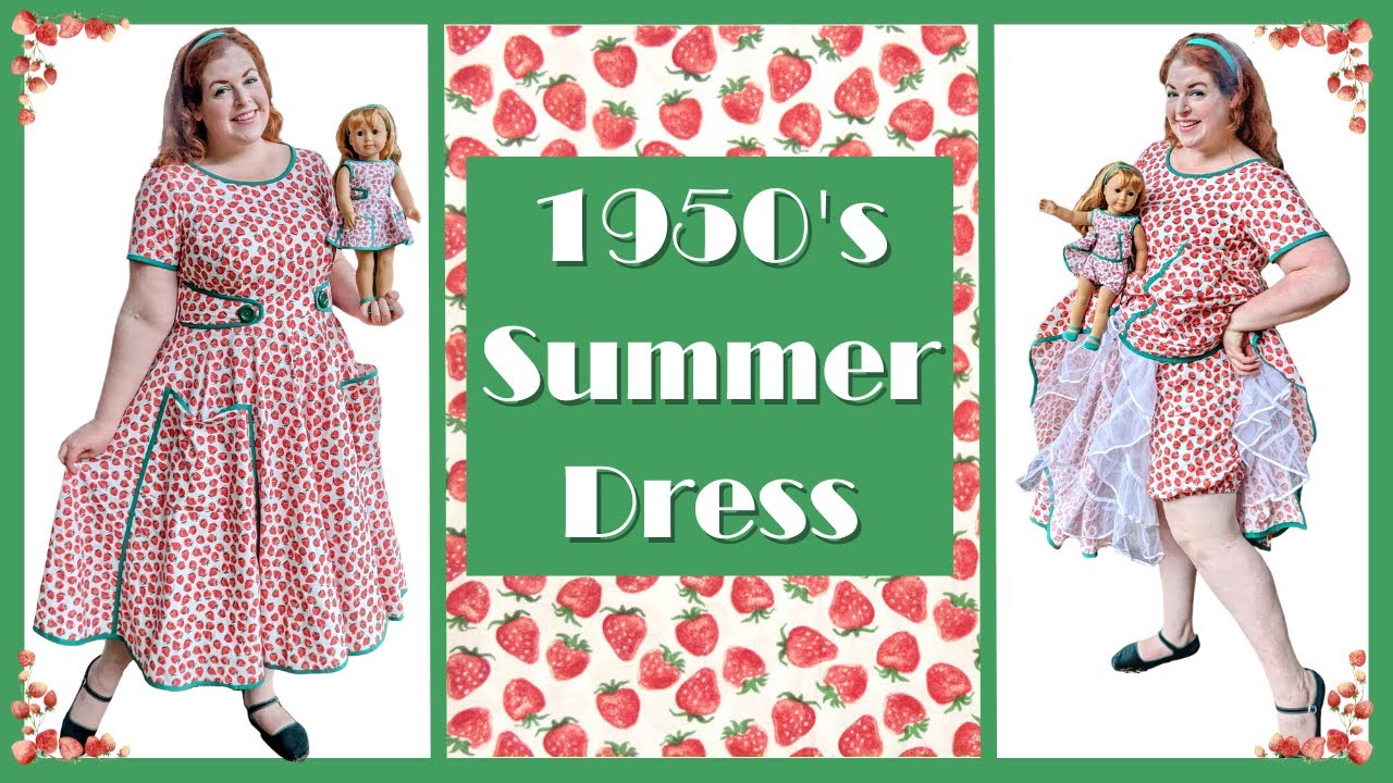 I Made a 1950's Wrap Dress! (and bloomers to match) - YouTube