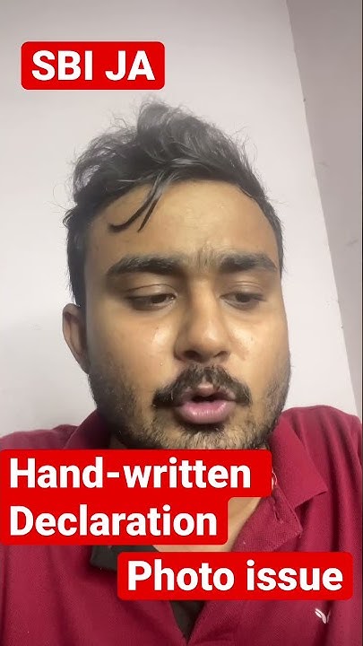 SBI JA Online Recruitment 2022| Photo issue| Sign issue| Hand-written ...
