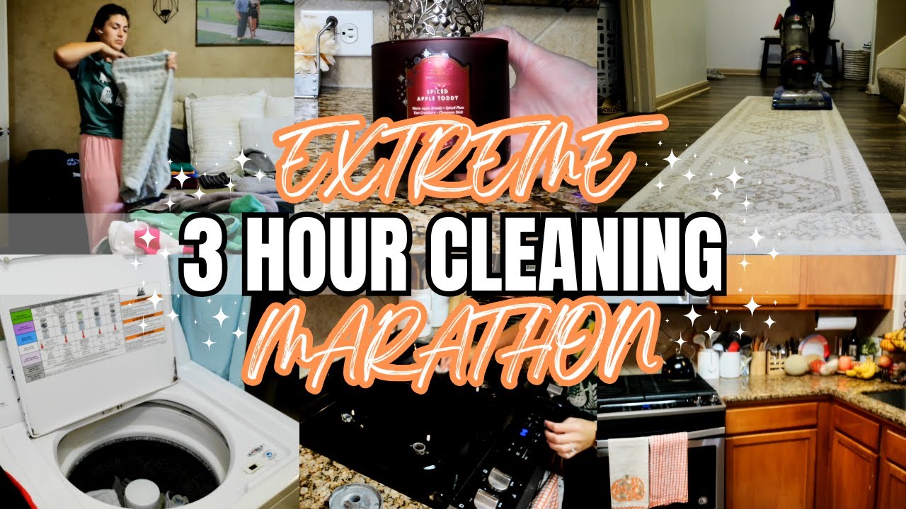 EXTREME CLEAN WITH ME MARATHON | 3 HOURS OF CLEANING MOTIVATION | SPEED ...