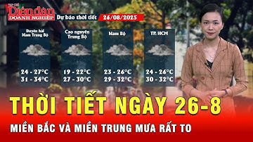 Thời tiết ngày 26-8: Miền Bắc và miền Trung mưa rất to | Tin tức 24h