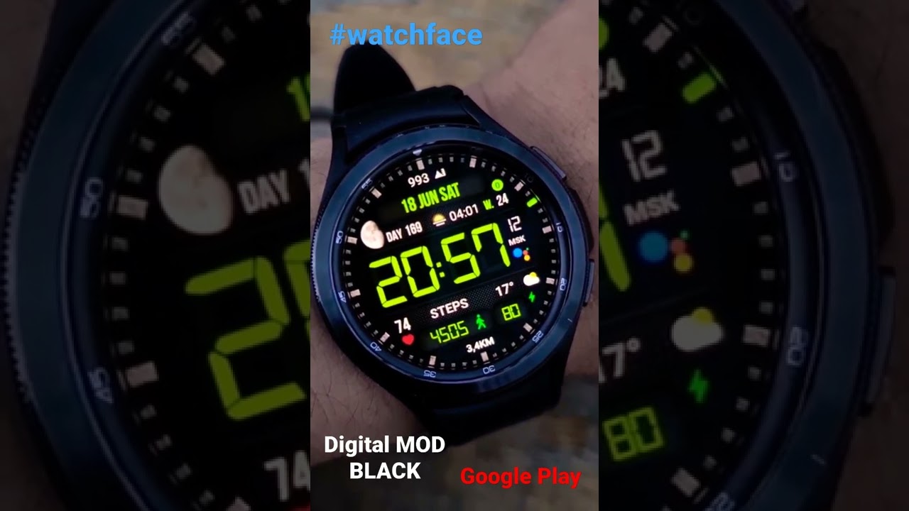 Top Watch face Digital MOD BLACK