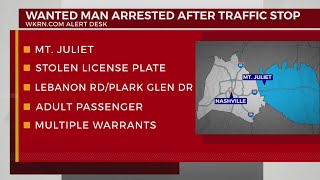 Wanted man arrested after Mt. Juliet traffic stop