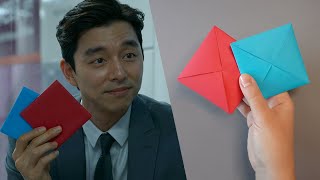 Оригами Ддакджи: Конверты из сериала Игра в Кальмара • Origami Squid Game Ddakji Flip Paper Card