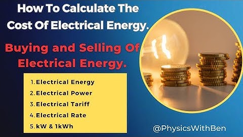 Calculating The Cost Of Electricity 💡: kilowatts,kW & One Kilowatt-hour,1kWh| Electric Tariff...