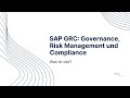 SAP GRC kurz zusammengefasst