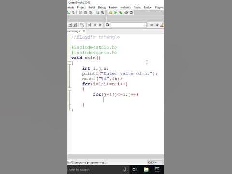 Floyd's triangle || c programming || using * #cprogramming #coding # ...