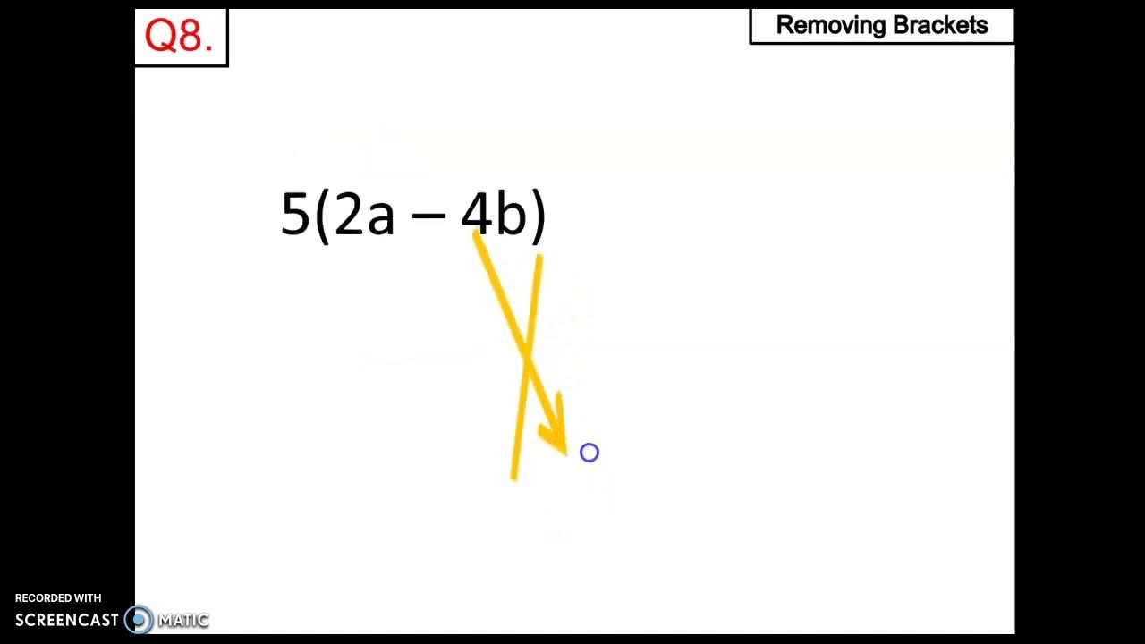Algebra - Removing Brackets Part 1 - YouTube