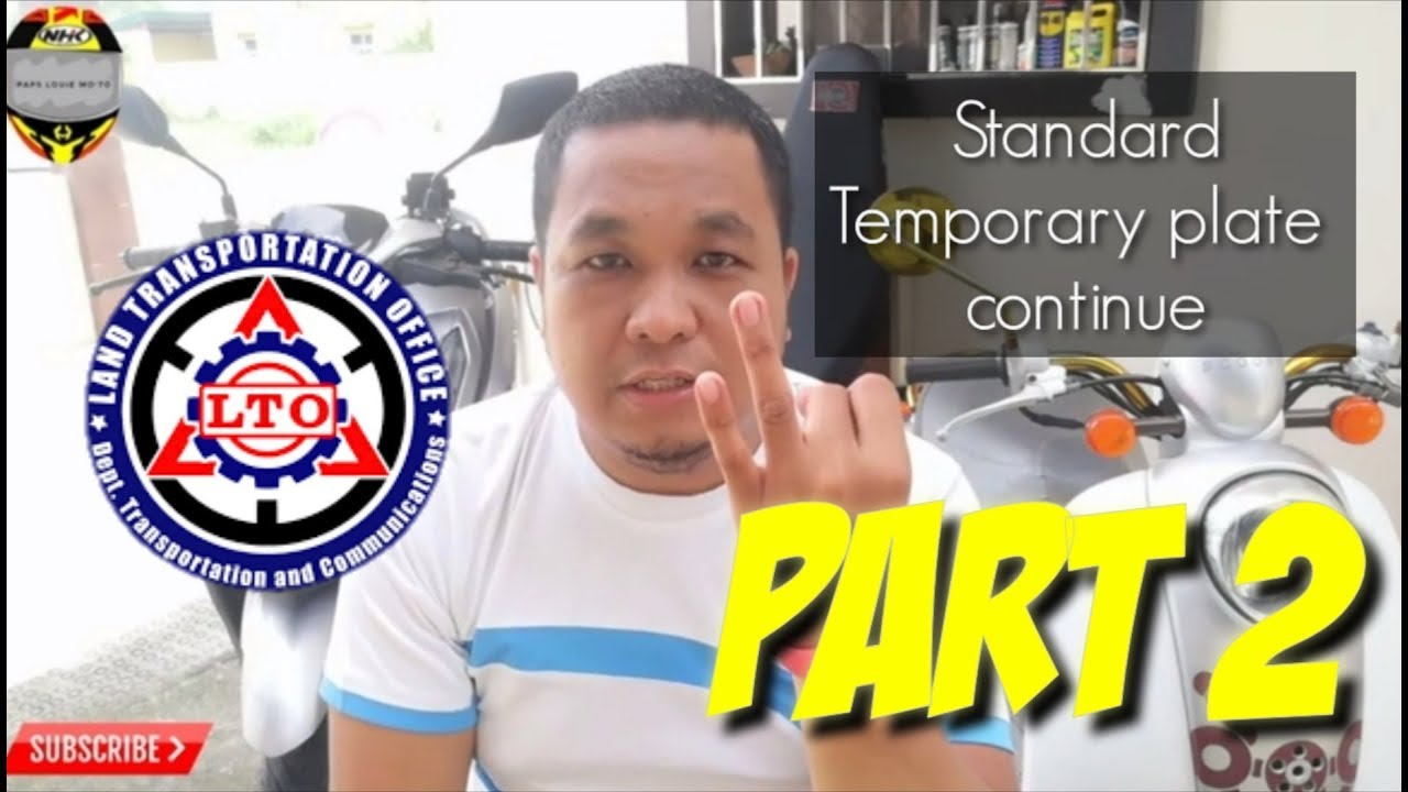 LTO Standard Temporary Plate Part 2 All Information Needed And LTO Standard Temporary Plate Part 2 All Information Needed And
