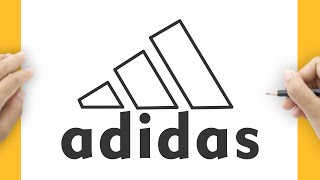 HOW TO DRAW THE ADIDAS LOGO easy for beginner