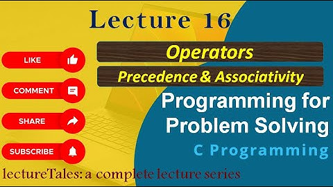 2.4: Operators Precedence and associativity in C with example | c language tutorial for beginners