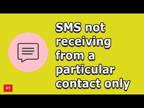 Fix | Not receiving SMS or text messages from a particular contact only