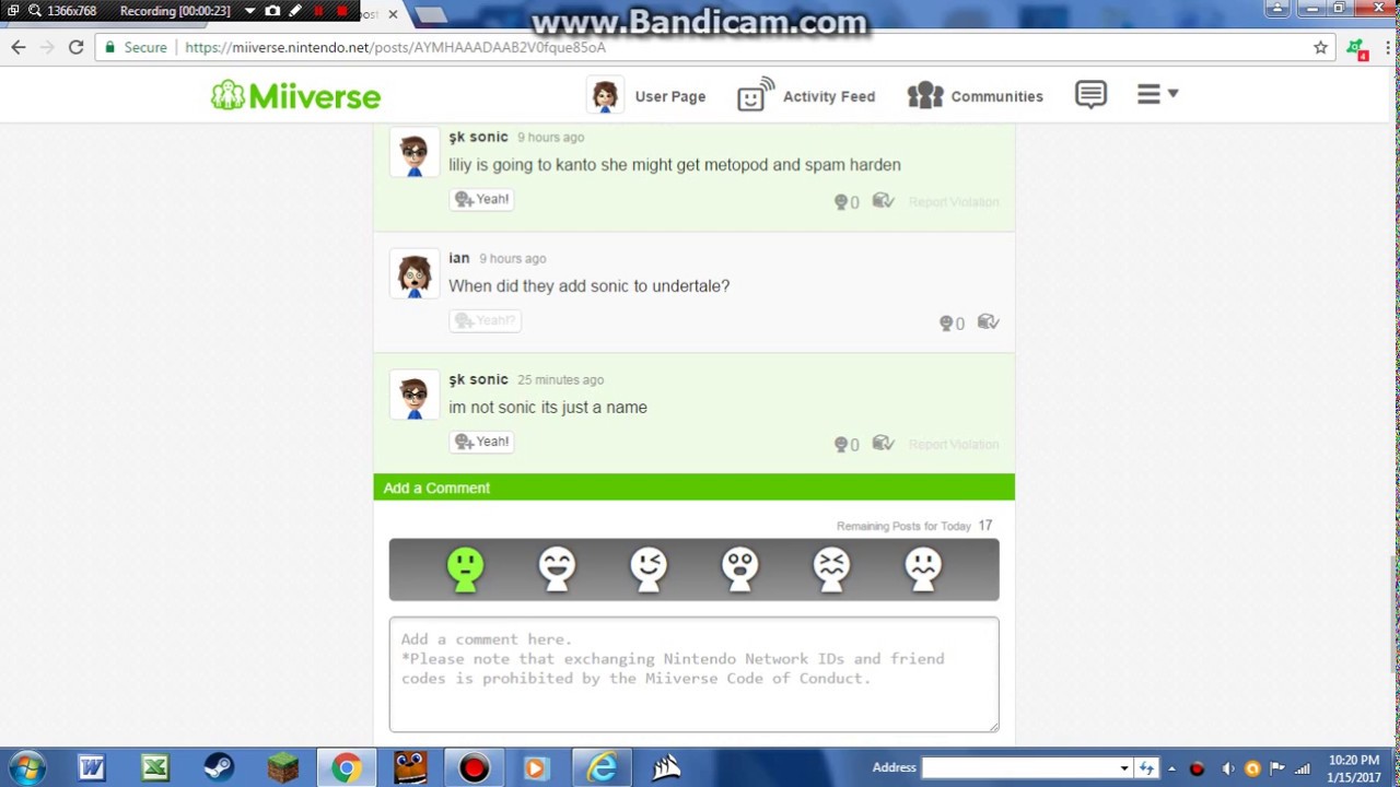 Miiverse Trolling (Barely any Audio but still funny) SPECIAL TROLL